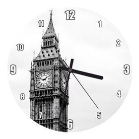 Cakatablo Londra Big Ben Saat Kulesi Siyah Beyaz Duvar Saati