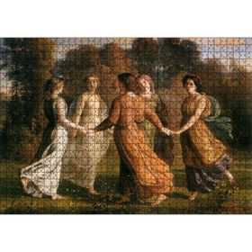 Cakatablo Louis Janmot Bahçede Çember Halindeki Genç Kızlar 1000 Parça Puzzle