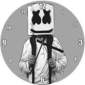 Cakatablo Marshmello Animasyon Görseli Duvar Saati