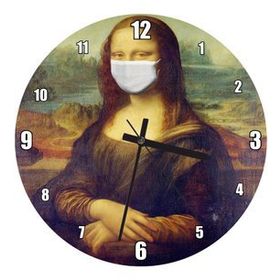Cakatablo Maskeli Mona Lisa Duvar Saati