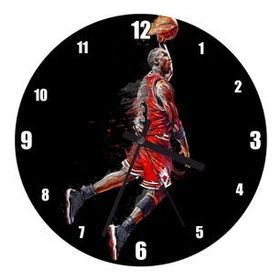 Cakatablo Michael Jordan 3 Numaralı Forma Smaç Görseli Duvar Saati