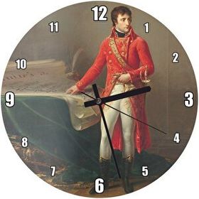 Cakatablo Napoleon Bonaparte Savaş Planları Kağıtları Duvar Saati