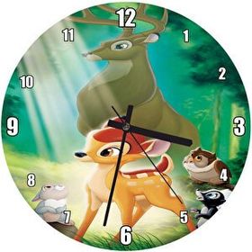 Cakatablo Ormanda Bambi ve Babası Duvar Saati