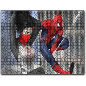 Cakatablo Örümcek Adam ve İpek Görseli 1000 Parça Puzzle