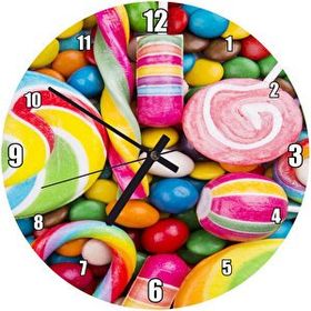 Cakatablo Renkli Sekerleme Görseli Duvar Saati