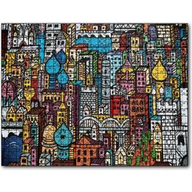 Cakatablo Şehir Motifleri Duvar Boyama 120 Parça Puzzle