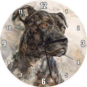 Cakatablo Siyah Beyaz Köpek Duvar Saati