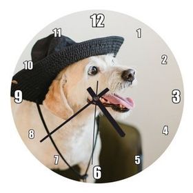 Cakatablo Siyah Şapkalı Sevimli Köpek Duvar Saati