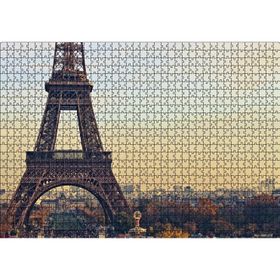 Cakatablo Sonbahar Günbatımı Eyfel Kulesi ve Şehir Manzarası 1000 Parça Puzzle