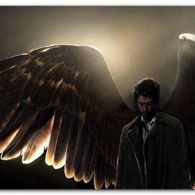 Cakatablo Supernatural Melek Kanatları 25x35 cm Ahşap Tablo