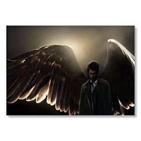 Cakatablo Supernatural Melek Kanatları 25x35 cm Ahşap Tablo