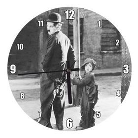 Cakatablo The Kid Charles Chaplin ve Jackie Coogan Duvar Saati