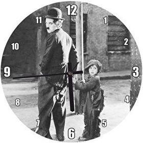 Cakatablo The Kid Charles Chaplin ve Jackie Coogan Duvar Saati