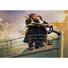 Cakatablo Titanic Rose ve Jack Güvertede 1000 Parça Puzzle
