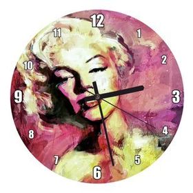 Cakatablo Yağlı Boya Resmi Çekici Marilyn Monroe Görseli Duvar Saati