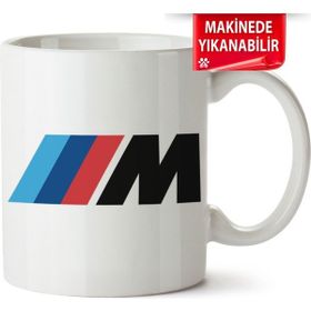 Çakılap Bmw M Logo Baskılı Porselen Kupa Bardak