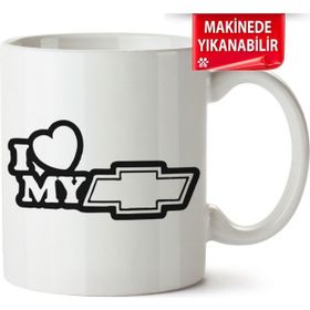 Çakılap Chevrolet Logo Baskılı Porselen Kupa Bardak