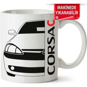 Çakılap Opel Corsa C Baskılı Porselen Kupa Bardak