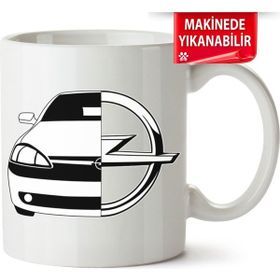 Çakılap Opel Corsa C Baskılı Porselen Kupa Bardak