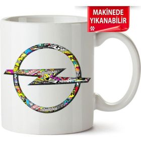 Çakılap Opel Logo Baskılı Porselen Kupa Bardak