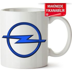 Çakılap Opel Logo Baskılı Porselen Kupa Bardak