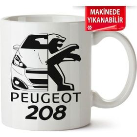 Çakılap Peugeot 208 Baskılı Porselen Kupa Bardak