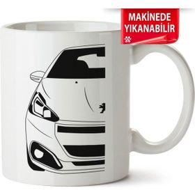 Çakılap Peugeot 208 Baskılı Porselen Kupa Bardak