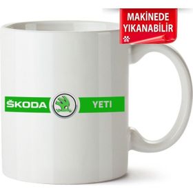 Çakılap Skoda Yeti Logo Baskılı Porselen Kupa Bardak