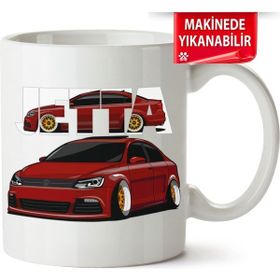 Çakılap Vw Jetta Mk6 Baskılı Porselen Kupa Bardak