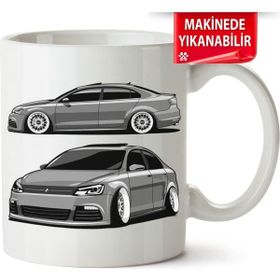 Çakılap Vw Jetta Mk6 Baskılı Porselen Kupa Bardak
