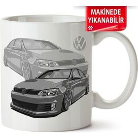 Çakılap Vw Jetta Mk6 Baskılı Porselen Kupa Bardak
