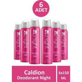 Caldion 150 ML Kadın Night x 6 Adet Deodorant Sprey