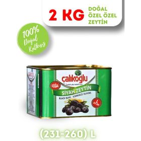 Çalıkoğlu 2 kg 231-260 L Doğal Gemlik Özel Siyah Zeytin