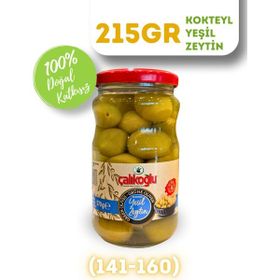 Çalıkoğlu 215 gr 141-160 Doğal Kokteyl Yeşil Zeytin