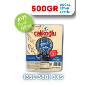 Çalıkoğlu 500 gr 351-380 3Xs Doğal Gemlik Siyah Zeytin