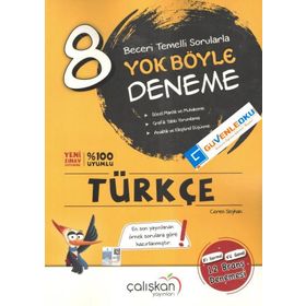Çalışkan Yayınları Türkçe 8. Sınıf Yok Böyle Branş Denemesi