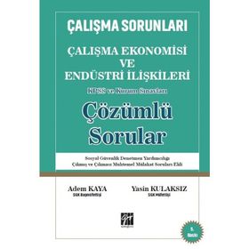 Çalışma Sorunları - Çalışma Ekonomisi ve Endüstri İlişkileri KPSS ve Kurum Sınavları Çözümlü Sorular - Adem Kaya Yasin Kulaksız