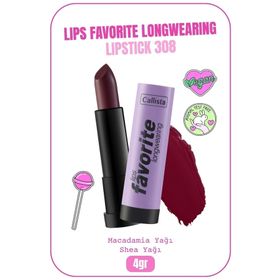 Callista Lips Favorite Longwearing Lipstick 308 Vampy Like Bordo Ruj