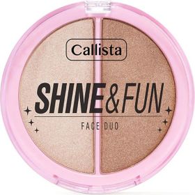 Callista Shine Fun Face Duo 100 Sparkle Crew Allık ve Aydınlatıcı Paleti