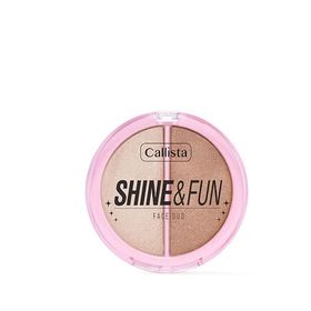 Callista Shine Fun Face Duo 100 Sparkle Crew Allık ve Aydınlatıcı Paleti