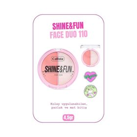 Callista Shine Fun Face Duo 110 Party Gang Allık ve Aydınlatıcı Paleti