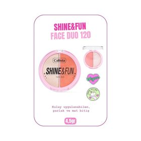 Callista Shine Fun Face Duo 120 Dream Team Allık ve Aydınlatıcı Paleti