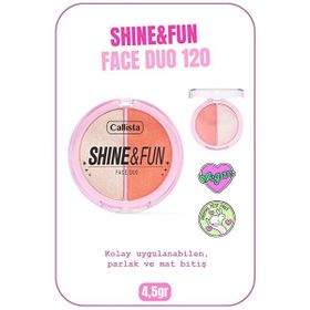 Callista Shine Fun Face Duo 120 Dream Team Allık ve Aydınlatıcı Paleti