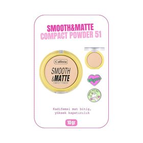 Callista Smooth Matte Compact Powder 51 Soft Sand Mat Görünümlü Pudra