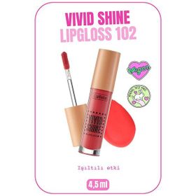 Callista Vivid Shine Lipgloss 102 Candied Peach Turuncu Nemlendiricili Dudak Parlatıcısı