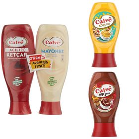 Calve 1150 gr Ketçap Mayonez Seti + 290 gr BBQ Sos + 260 gr Köri Sos