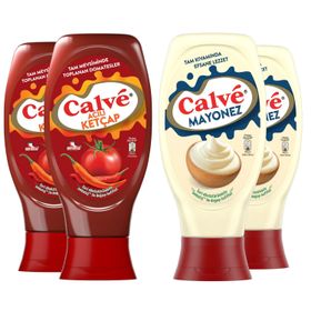 Calve 2x400 gr Acılı Ketçap + 2x380 gr Mayonez