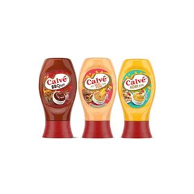 Calve Acı Peri Peri Sos Hafif Orta Acı 245 gr + Barbekü Sos 290 gr + 260 gr Köri Sos
