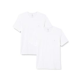 Calvin Klein 000NB1542A Beyaz 2'li Erkek Kısa Kol Yuvarlak Yaka T-Shirt