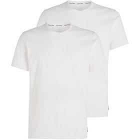 Calvin Klein 000NB1542A Beyaz 2'li Erkek Kısa Kol Yuvarlak Yaka T-Shirt